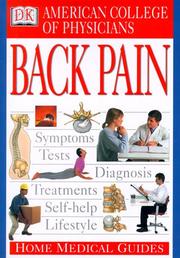 Cover of: American College of Physicians Home Medical Guide: Back Pain