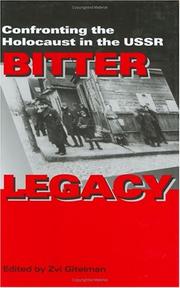 Cover of: Bitter legacy by edited by Zvi Gitelman.