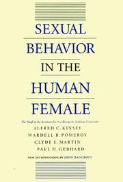 Cover of: Sexual Behavior in the Human Female by 