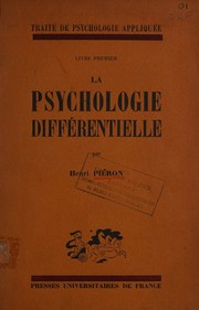 Cover of: La psychologie différentielle.