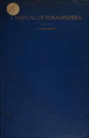 Cover of: A manual of Foraminifera