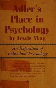 Cover of: Adler's place in psychology.