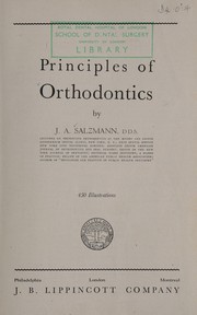 Cover of: Principles of orthodontics