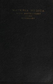 Cover of: Pocket manual of homoeopathic materia medica by William Boericke, William Boericke