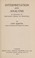 Cover of: Interpretation and analysis in relation to Bentham's theory of definition