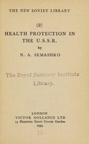 Cover of: Health protection in the U.S.S.R.
