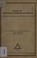 Cover of: Manual of diagnostic psychological testing