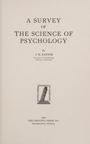 Cover of: A survey of the science of psychology