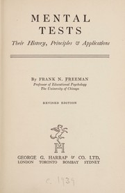 Cover of: Mental tests: their history, principles & applications