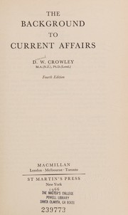 The background to current affairs