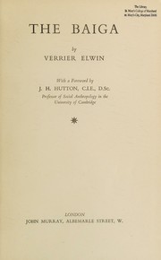 Cover of: The Baiga,