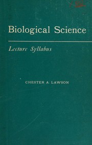 Cover of: Basic Biological Science Lecture Syllabus by Chester A. Lawson, Chester A. Lawson