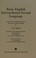 Cover of: Basic English