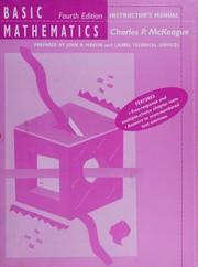Cover of: Basic Mathemaics (Instructor's Manual) by Charles P. McKeague, Charles P. McKeague
