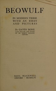 Cover of: Beowulf. In Modern Verse With An Essay And Pictures