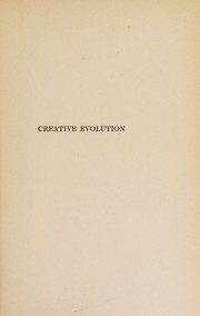 Cover of: Bergson's Creative Evolution