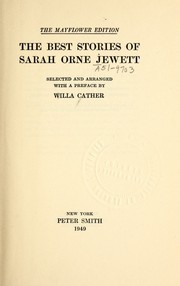 Cover of: The best stories of Sarah Orne Jewett