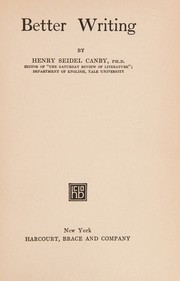 Cover of: Better writing,