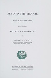 Cover of: Beyond the Sierras by Ridpath, John Clark; Sullivan, Joseph V. (Foreword by), Ridpath, John Clark; Sullivan, Joseph V. (Foreword by)