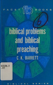 Cover of: Biblical problems and Biblical preaching.