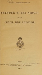 Cover of: Bibliography of Irish philology and of printed Irish literature ..