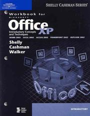 Cover of: Microsoft Office XP: Introductory Concepts and Techniques, Workbook (Shelly/Cashman)