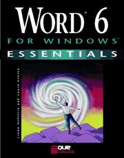 Cover of: Word 6 for Windows essentials by Linda Hefferin
