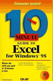 Cover of: 10 minute guide to Excel for Windows 95