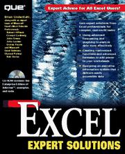Cover of Excel expert solutions