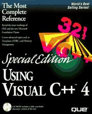 Using Visual C++ 4 by Chane Cullens, Mark Davidson, Paul Robichaux, Chris Corry, Steve Potts, Kate Gregory