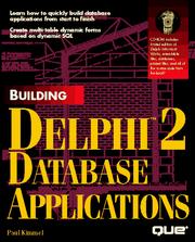 Cover of: Building Delphi 2 database applications
