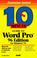 Cover of: 10 minute guide to WordPro 96 edition for Windows 95