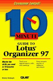 10 minute guide to Lotus Organizer 97 by Sherry Kinkoph