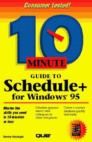 Cover of: 10 minute guide to Schedule+ for Windows 95