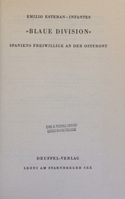 Cover of: Blaue Division: Spaniens Freiwillige an der Ostfront