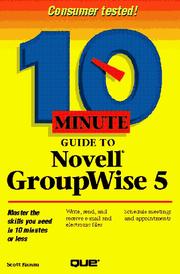 Cover of: 10 Minute Guide to Groupwise 5