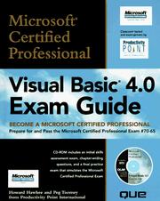 Cover of: Visual Basic 4.0 exam guide | Howard Hawhee