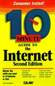 Cover of: 10 minute guide to the Internet and the World Wide Web
