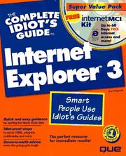 Cover of: The complete idiot's guide to Internet Explorer 3