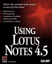 Cover of: Using Lotus Notes 4.5