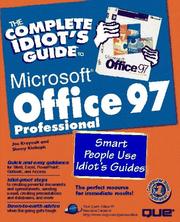 Cover of: The complete idiot's guide to Microsoft Office 97 professional by Joe Kraynak