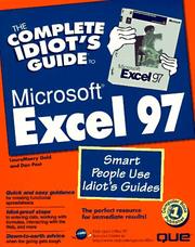 Cover of: The complete idiot's guide to Microsoft Excel 97 by LauraMaery Gold