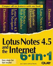 Cover of: Lotus Notes 4.5 and the Internet 6 in 1