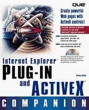 Cover of: Internet Explorer plug-in and ActiveX companion by Krishna Sankar
