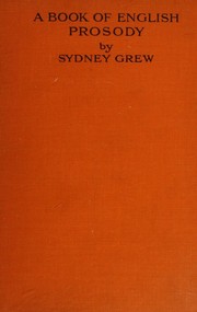 Cover of: A book of English prosody
