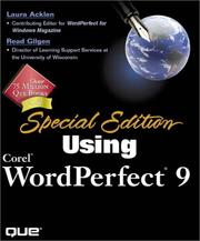Cover of: Special edition using Corel WordPerfect 9 by Laura Acklen