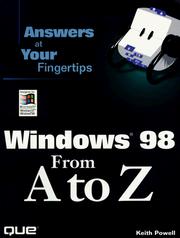 Cover of: Windows 98 from A to Z