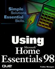 Using Microsoft Home Essentials 98 by Faithe Wempen