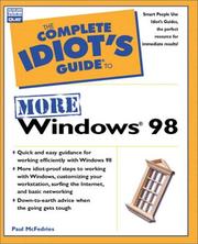 Cover of: The complete idiot's guide to more Windows 98