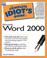 Cover of: Complete idiot's guide to Microsoft Word 2000